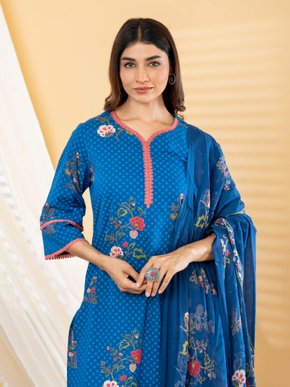 Blue Farshi Suit