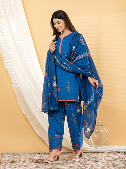 Blue Farshi Suit