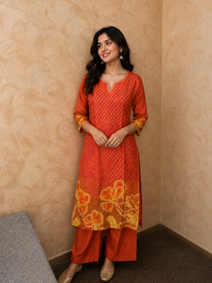 Kesar Leheriya Kurti
