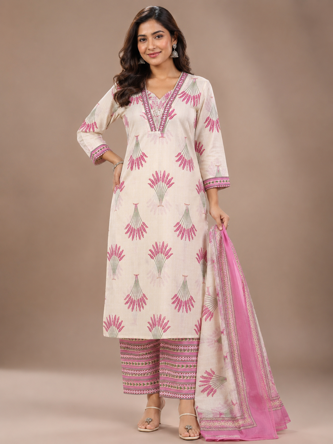 Fasal Collection Cotton with Kota Dupatta Suit Set