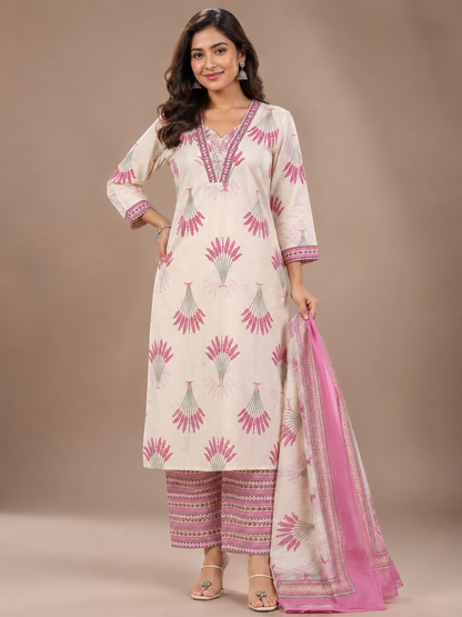 Fasal Collection Cotton with Kota Dupatta Suit Set