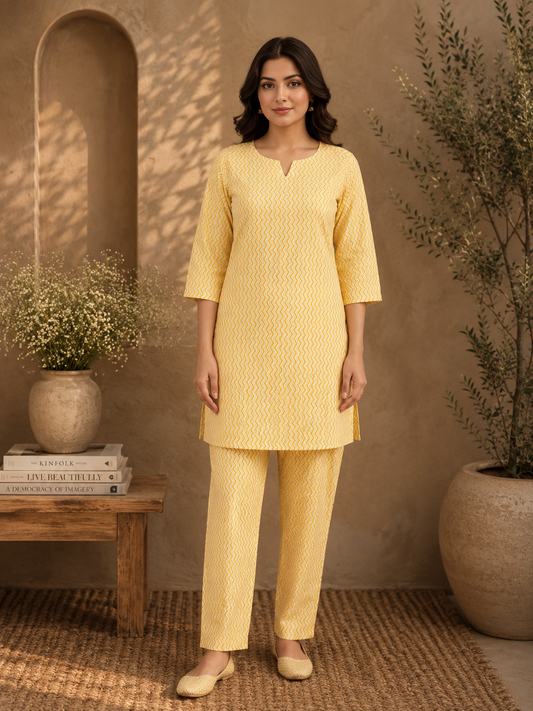 Chevron Yellow Co-ord set