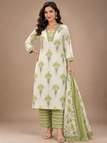 Fasal Collection Cotton with Kota Dupatta Suit Set