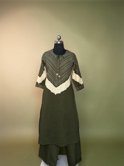 Olive Green Suit Set