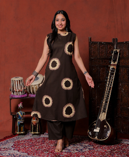 Sunspot Shibori Kurta Set - Cut Sleeves