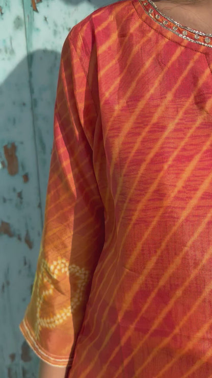 Kesar Leheriya Kurti